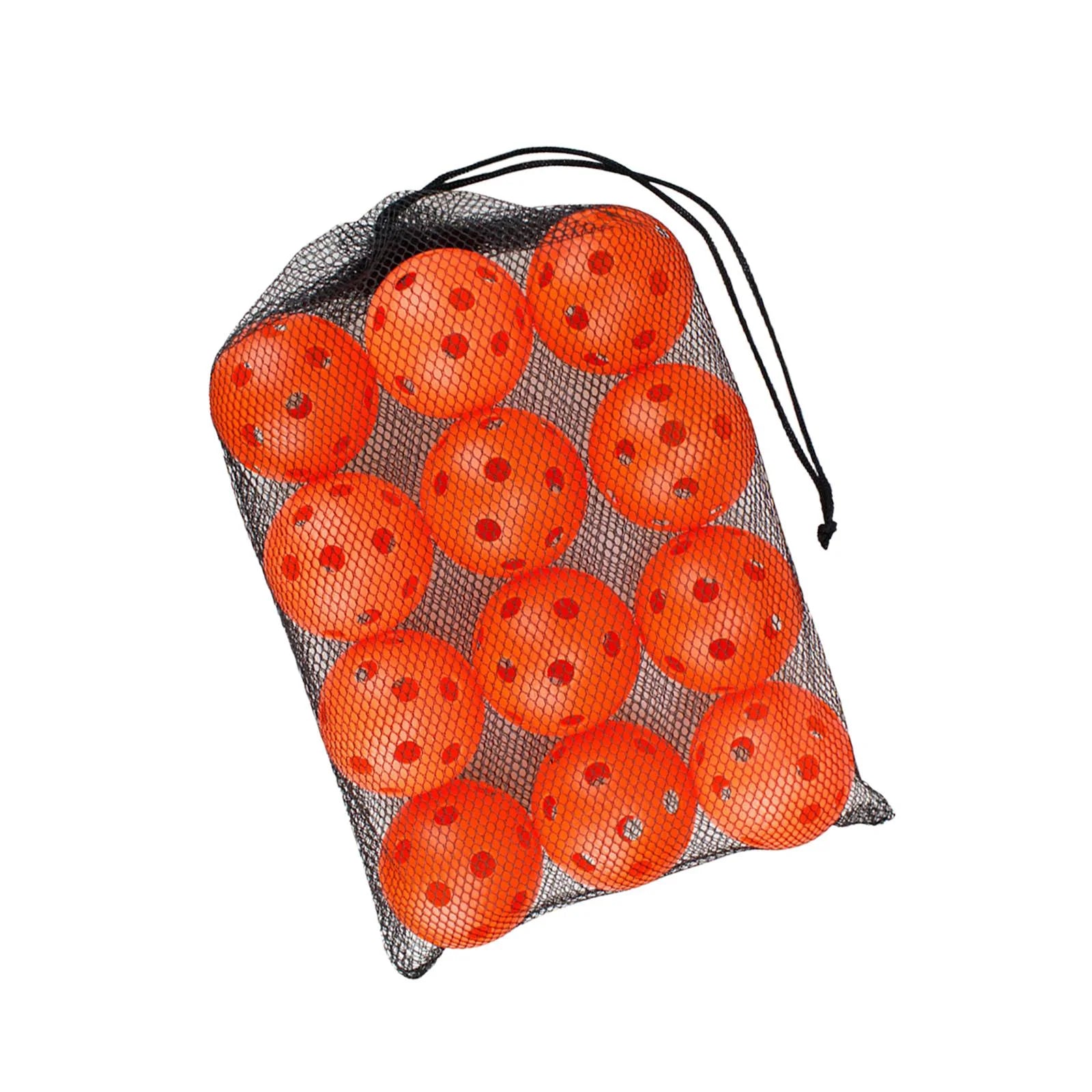 12 Pack Pickleball Balls with 26 Small Precision Drilled Holes Adult Orange