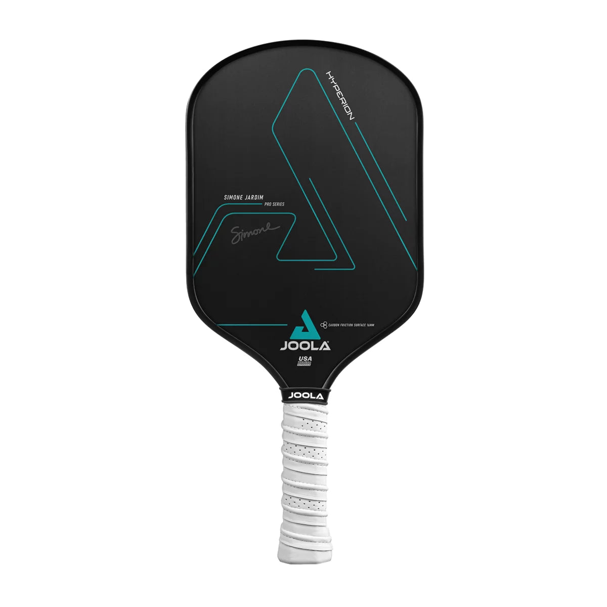 Simone Jardim Hyperion CFS 16Mm Pickleball Paddle, Black, 7.9 Oz