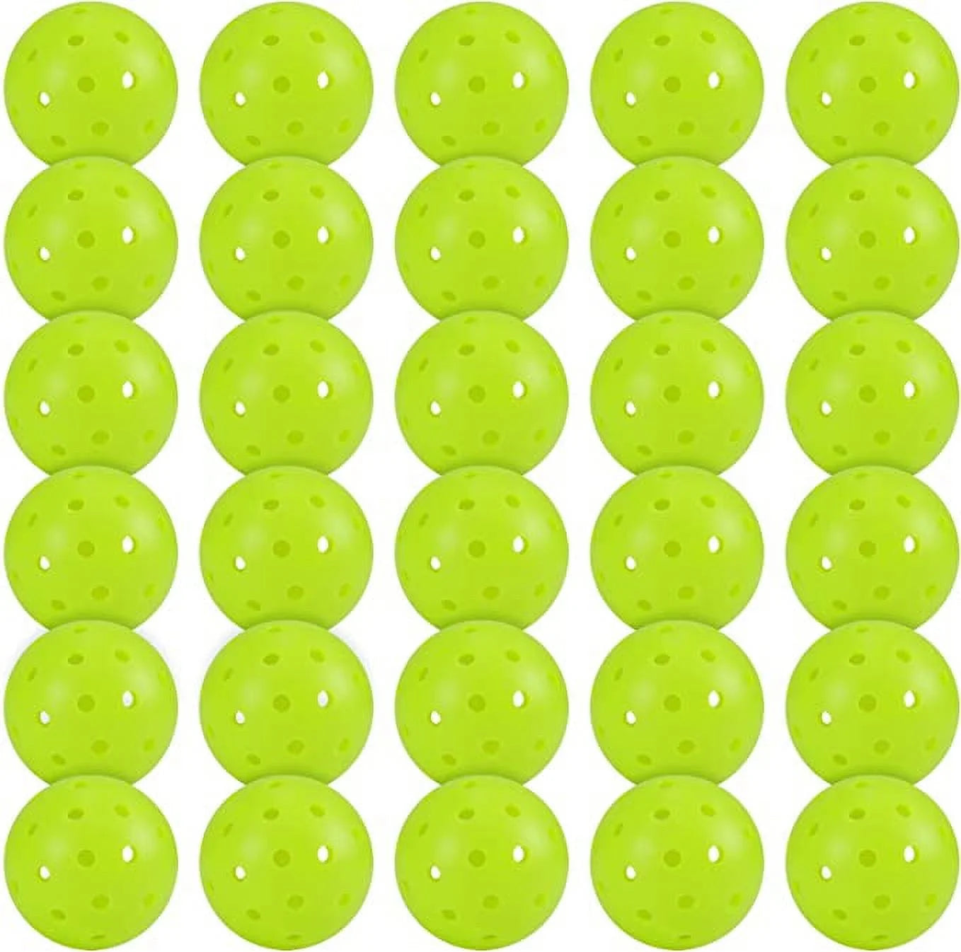 Sportic USA Outdoor & Indoor Pickleball Balls, Green, 30 Count