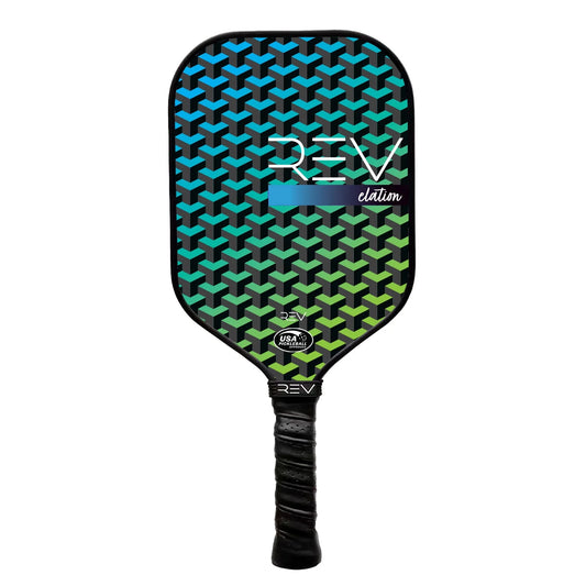 Pickleball Paddles - Pickleball Racket - Honeycomb Core - Fiberglass Face - Elation - Green