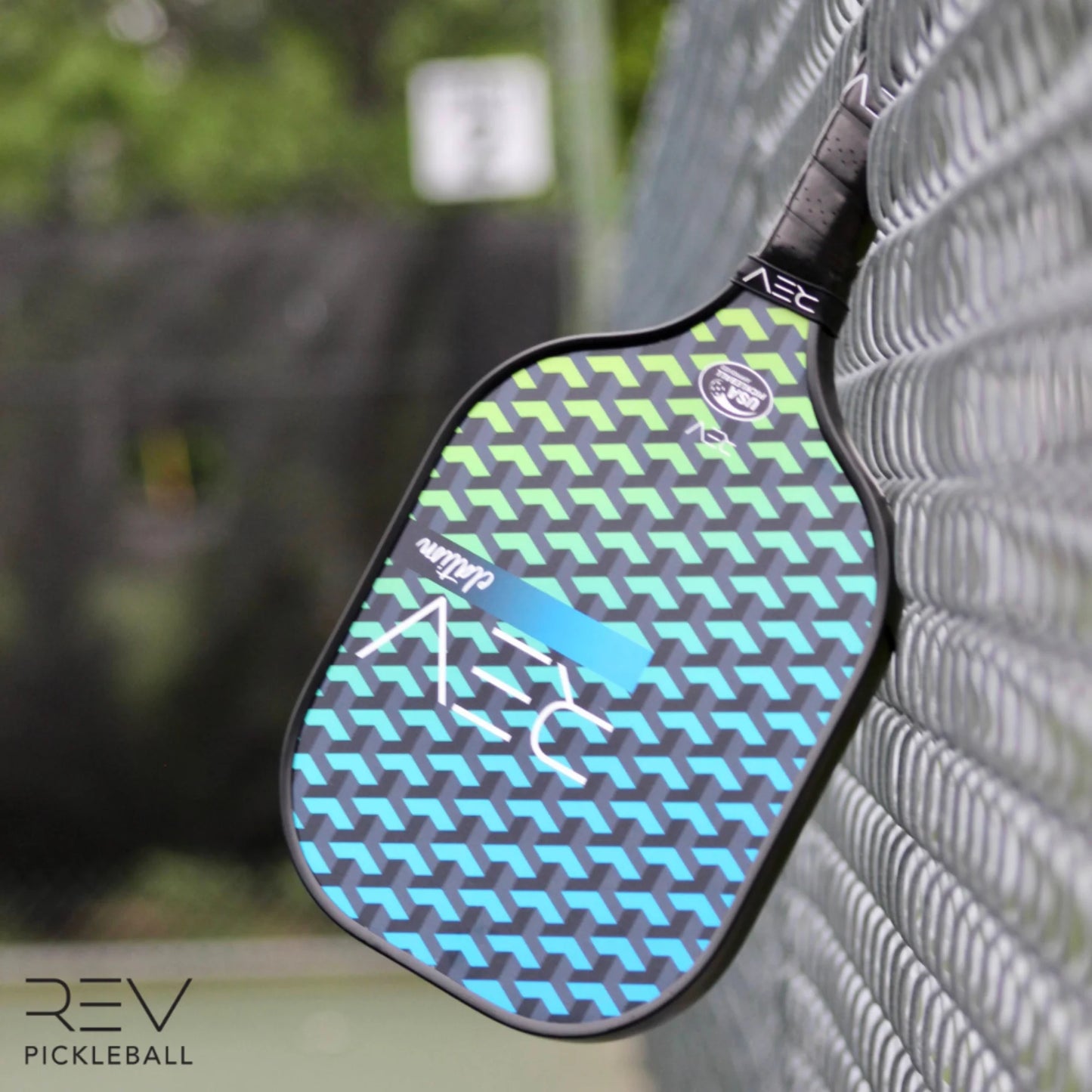 Pickleball Paddles - Pickleball Racket - Honeycomb Core - Fiberglass Face - Elation - Green